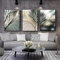 Trayosin 3er Set Premium Poster, Abstrakt Goldene Blätter Bilder,Moderne Wandbilder,Stilvolle Poster Wanddeko für Wohnzimmer & Schlafzimmer,ohne Bilderrahmen (40x50cm)
