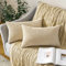 MIULEE 2er Set Kissenbezüge Kord Kissenhülle Dekorative Kissenbezug Sofakissen Couchkissen Dekokissen Zierkissenbezug Deko Kissenhülle mit Verstecktem Reißverschluss 30x50cm 12x20in Cremegelb