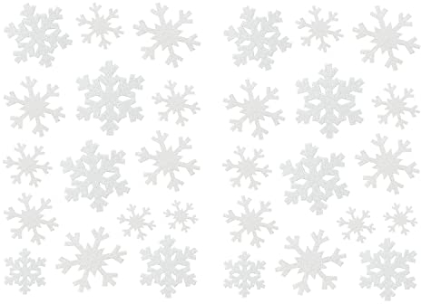 Oblique Unique® Schneeflocken Schnee Sticker Schneekristall Aufkleber 30 STK. weihnachtliche Dekoration für Weihnachten Weihnachtsdeko zum Basteln Scrapbooking