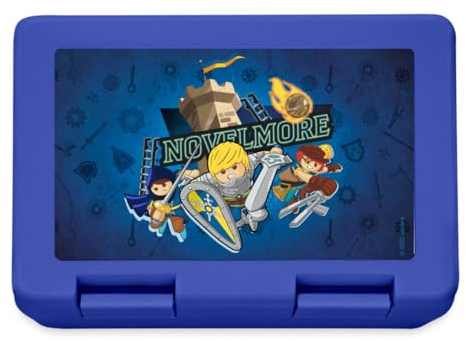 Spreadshirt Playmobil Novelmore Gwynn, Arwynn Und Dario Da Vanci Brotdose Lunchbox, One size, Royalblau