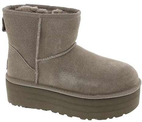 UGG Mini piattaforma classica stivali da donna, Piumino fumo, 29.0 cm