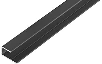 S-Polytec Aluminium U- Profil, Alu Abschlussprofil, Aluprofil für Doppelstegplatten, HPL- Platten, Laminat 8mm, ANTHRAZIT, verschiedene Längen Größen (8mm Anthrazit, U- Profil (2 Meter), 5)