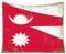 Yelolyio Vintage Nepal Nationalflagge Wandbehang Wandteppich Nepal Wandteppiche Waschbar Vintage Tagesdecke Laken Wanddekoration Kunst für Bauernhaus Schlafzimmer Wohnzimmer 90 x 120 cm