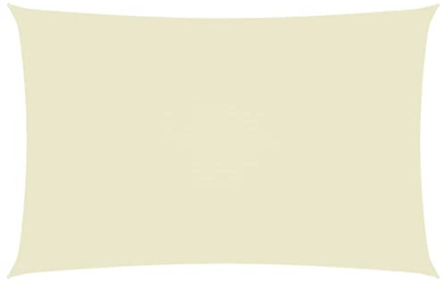 Sonnenschutz für Gärten, Mahlzeiten im Freien, Dächer, Höfe und Balkone Sonnensegel Oxford-Gewebe Rechteckig 5x8 m Creme