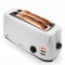 Sogo - Tostadora Deluxe de 2 Ranuras largas, con 3 Funciones, 7 Niveles de Temperatura, Iluminación LED, Apagado Automático, Bandeja Para Migas Extraible y Guardacable 1400W, Color: Blanco (SS-5485)