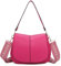 ELIOX Borsa Borsa a Spalla Donna Piccola con 2 Scomparti Capienti Tracolla Ampia Regolabile Fantasia- Borsa Mano PU Pelle Piccola- Borsetta Moda Borse - Crossbody Bag (Fucsia)