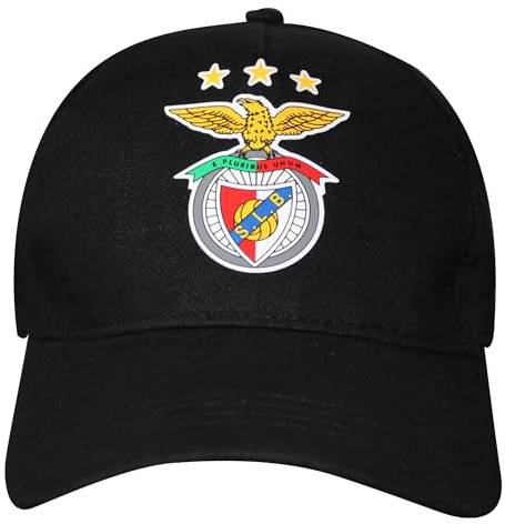 SL Benfica Official Football Crest Baseball Cap (100% Baumwolle & verstellbar), Benfica Cap, Benfica Baseball Cap Schwarz, mehrfarbig, One size