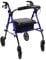 DMEone - Rollator Standard - blau - faltbar und leicht mit Sitz - Aluminiumgestell - Nylontasche