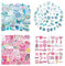 MAIGO 100Pcs Preppy Stickers - Blue and Pink Aesthetic Stickers, Waterproof Cute Stickers for Kids, Cheap Decoration Stickers for Phone,skateboard, Laptop, Mood Stickers for Girls Journal