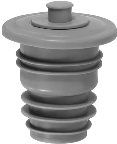 sourcing map Drain Pipe Seal Ring with Plug, Silicone Ring Washing Machine Sealing Plug, Anti-Odor Floor Drain Plug Sewer Pipe Seal Ring Sealing Cover for 35-40mm PVC Drainage Pipes, Grey