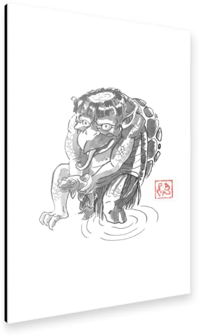 artboxONE Alu-Print 120x80 cm Yokai Kappa von Künstler péchane