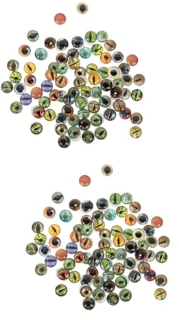 SHINEOFI 200 Stk Leuchtender Edelstein-Patch tieraugen glow in the dark sticker Nachtleuchtende Accessoires ohrringe anhänger pupskissen puppenaugen Augapfel Material Glas