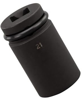 TOP-VIGOR 134833-2 Impact Socket, 1/2 Hex Shank, 21mm Nut Setter Driver Drill Bit, 50mm Length for Woodworking, Auto Repairing, Machine Maintenance, Furnitures