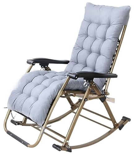 Sonnenliege Klappbar Liegestuhl Klappbar Klappbarer Lounge-Schaukelstuhl Für Die Terrasse, Mittagspause, Atmungsaktiver Stoff, Starker Stahlrahmen Für Das Büro Im Freien Gartenliege Relax-Liegestuhl(C