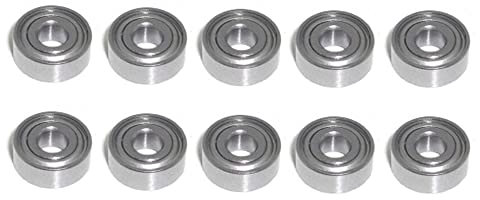 10x Kugellager 3x8x3 mm - MR83 ZZ Radial Rillenkugellager Wälzlager rcbay Chromstahl beidseitig gedichtet für 3mm Welle