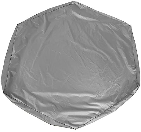 Sandpit Cover, Pool Cover Protection Hexagon Green Sandbox With Drawstring Avoid The Sand and Toys Contamination Swimming Pool Cover (Grey)