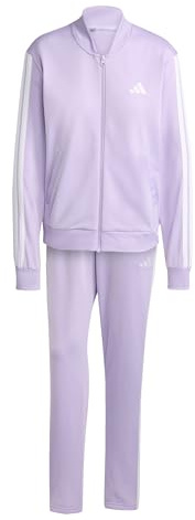 adidas Women's ESSENTIALS 3-STRIPES TRACKSUIT, powder plum, M