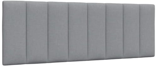 vidaXL Kopfteil-Kissen Hanko Hellgrau 120 cm Stoff, Kopfteilkissen, Kopfkissen, Lesekissen, Kopfteilpolster, Rückenkissen, Kissen-Kopfteil, Kopfteil Polster