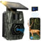 MAXDONE Wildlife Camera WiFi Bluetooth, 48MP 30FPS Solar Trail Camera with Night Vision Motion Activated, 0.1s Trigger Speed, IP66 Waterproof, Built-in 5200mAh Rechargeable Battery for Garden Monitor