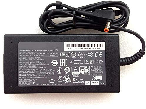 19V 7.1A 135W Laptop Power Adapter Charger compatible for Acer Aspire V Nitro VN7-591G (this is 5.5 * 2.5mm orange color tip,not 5.5 * 1.7mm purple color tip)