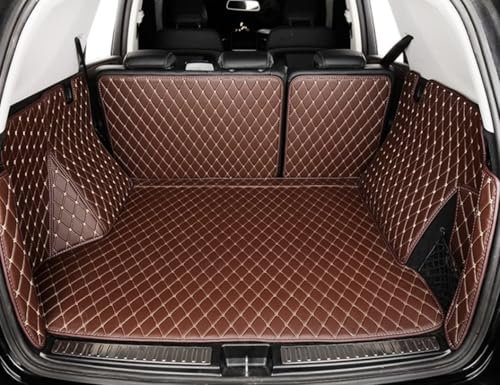 WSYLJX Cobertura Completa Alfombrillas de Maletero de Coche para Audi Q5 2017-2023 2024 2025, Maleteros Bandeja Trasero Alfombra Protectora Accesorios,Coffee Style