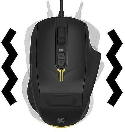 4D Vibration Gaming Mouse SH60P | Haptic Click Mode and Vibration Intensity Change Button | Macro Program | Unique FPS Gaming Experience on PC