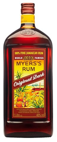 Myers Original Jamaican Rum, 1l, 40% ABV, Pure Molasses, Gift Idea | Sweet and Spicy Taste, with Only Pure Jamaican Molasses, Continuous Pot Still Distillation, Ideal for Tropical Cocktails
