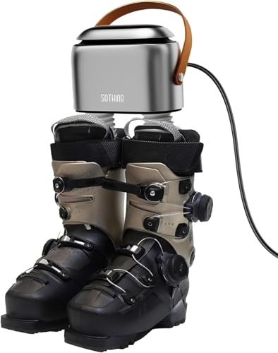 SOTHING Schuhtrockner Elektrisch, Skischuhtrockner mit Ozon-Funktion | 30cm Ausziehschlauch, 95W Schnelltrocknung, Digitaldisplay, 3 Temperaturstufen, 1–9h-Timer, für Schuhe, Stiefel & Handschuhe