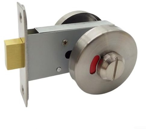 Bathroom Toilet Lock, With Occupied/Vacant Indicator, Stainless Steel Bathroom Door Lock for Toilet Bathroom and Shower(Silver wire)