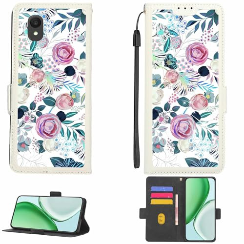 Kinetijy Coque Compatible pour Qilive Smartphone Q1-22 5 Pouces Coque Étui Housse Case Support [avec Film Protecteur HD d'une dureté de 9H] [Blocage RFID][Effet de réfraction] LPT-HUA3
