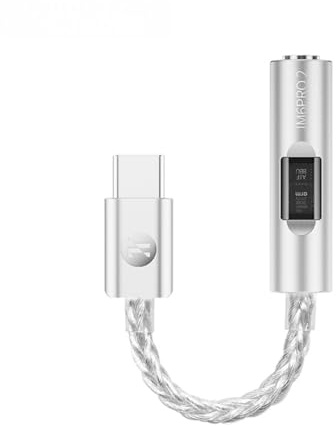 USB C to 3.5mm Audio Adapter DAC Amplifier CX31993 Chip & MAX97220 High-Performance Audio Amp for Headphones, 70mW Output, JCALLY JM6 PRO 2 AUX Dongle for iPhone, Android, PC