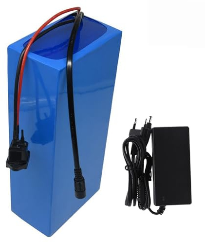 Batería De 48 V Y 10 Ah para Bicicleta Eléctrica, Paquete De Baterías De Litio Impermeables con Cargador Y BMS, Baterías para Bicicletas Eléctricas Y Karts. (48V 10AH),XT60+DC