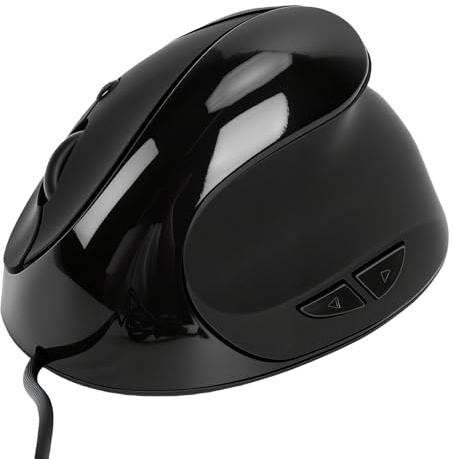 LICAEVEY Souris Verticale pour Ordinateur Portable Droitier, Travail de Bureau, Souris D'ordinateur USB Filaire Ergonomique avec Position Naturelle de la Main à 60 Degrés et Capteur