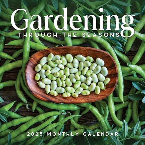 Gartenkalender 2025 | Gartenarbeit durch die Jahreszeiten | 30,5 x 61 cm Gemüse-Wandkalender 12 Monate | Marble City Press | Heimgarten Homesteading Anzuchttipps Kräutergärten