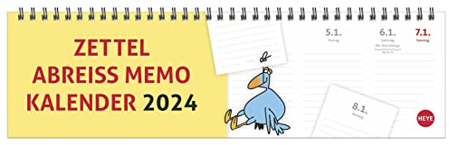 Zettelabreiß-Memo Wochenquerplaner 2024. Praktischer Tischquerkalender mit Kästchen zum Heraustrennen. Tischkalender 2024 fürs Büro. Wochenplaner für den Schreibtisch.