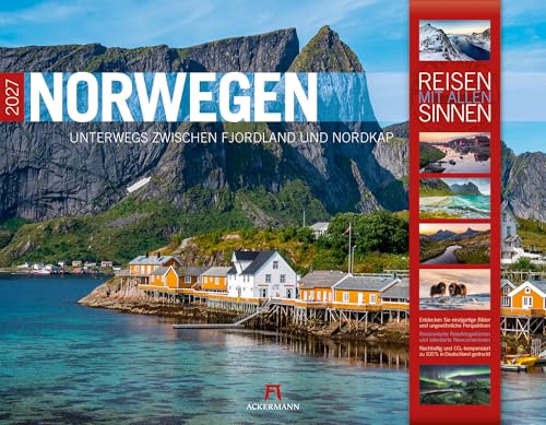 Norwegen Kalender 2027 | Unterwegs zwischen Fjordland und Nordkap | Imposanter Reise-Kalender im großen Querformat (54x42 cm) | Skandinavien