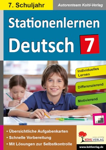 Stationenlernen Deutsch Klasse 7 Sekundarstufe Grammatik Rechtschreibung Schreiben Lesen | Konjunktiv Aktiv Passiv Fabel Erörterung differenziert | 96 ... mit drei Niveaustufen im 7. Schuljahr