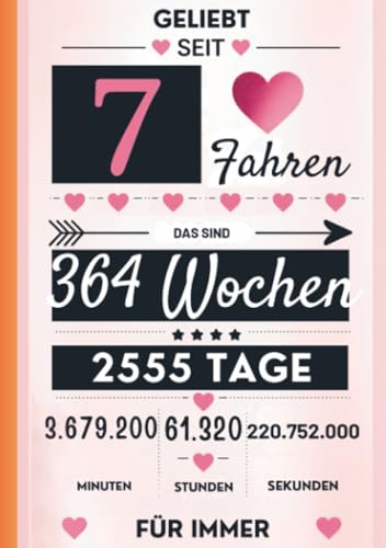 Notizbuch für Mädchen 7 Jahre- Geburtstagsgeschenk für 7 jährige Mädchen: Zum 7. Geburtstag. A5, liniert. Geeignet als Tagebuch, Kritzelbuch oder Workbook. 7. Geburtstag Mädchen Geschenk Buch.