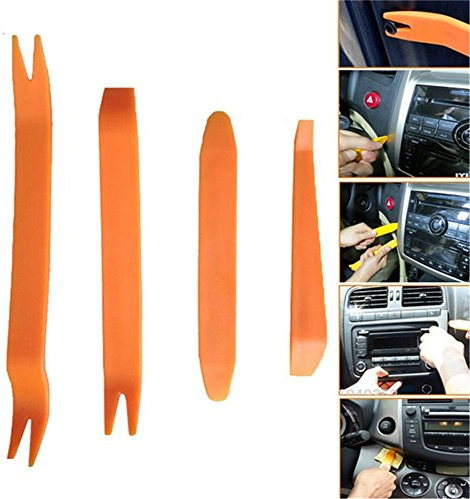 GS 4pcs Auto Car Radio Door Clip Panel Trim Dash Audio Removal Installer Pry Tool Kit