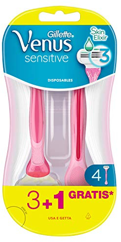 Venus Gillette Sensitive Damenrasierer Einweg, 3 + 1 Rasierer