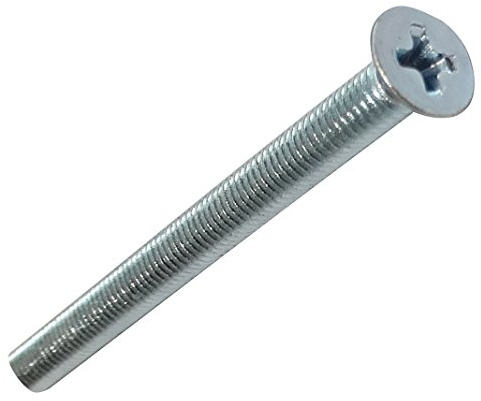AERZETIX - C18046-100 x Bolzen - Senkkopfschrauben - mit Konischer Kopf - M3x40mm - DIN965A - Verzinkter Stahl - Fußabdruck - PH1 - kreuzförmig