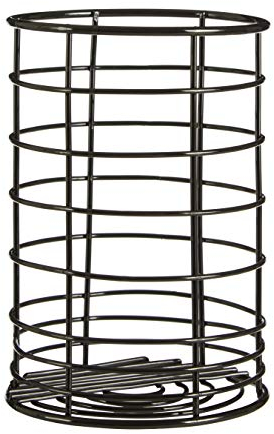 Premier Housewares Sleek Black Nickel Finish Utensil Holder | Functional Kitchen Utensil Holder For Storing Things | Secured Base Utensil Holder | Stable Holder For Kitchen