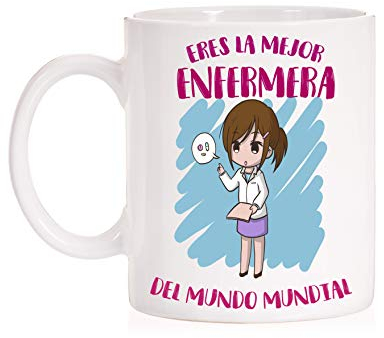 FUNNY CUP Taza Enfermera. Eres la Mejor Enfermera del Mundo Mundial. Taza Divertida de Regalo (Enfermera)