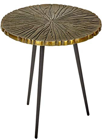 Lambert [W] Beistelltisch Rund Messing Antik D41 H46,5cm