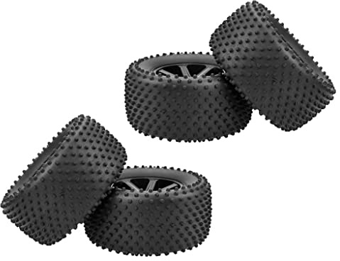 F Fityle 4Pcs Hohe Leistung 110mm 1/10 Short Course Wüste LKW Truggy Reifen mit Felge für 1:10 RC Teile