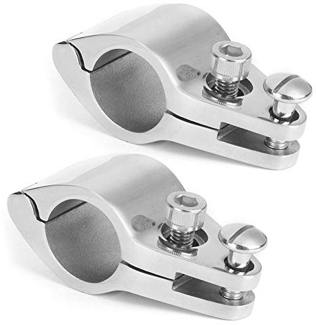 Ladieshow Abrazadera Deslizante de mandíbula para Barco, 2 Piezas Bimini, Abrazadera Deslizante de mandíbula Superior, herrajes para Barcos de Acero, Accesorios para Yates comerciales inflables(22mm)