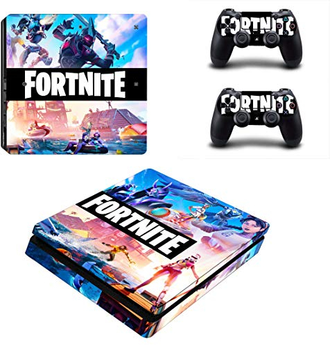 Supreme Skinz Cover protettiva in vinile per PlayStation 4 Slim, pellicola per console Fortnite e 2 controller, motivo a foglie