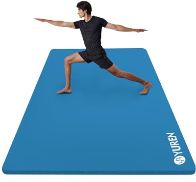 RYTMAT Yogamatte Gymnastikmatte 15mm Dicke Fitnessmatte 195x90cm Breit NBR Sportmatte für Home Gym Yoga Pilates Aerobic Training mit Tragetasche