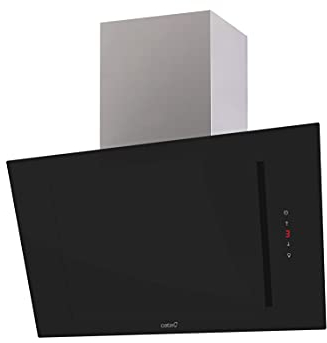 Cata Campana Decorativa de Pared THALASSA 600XGBK/F con 6 Niveles de Potencia Panel de Control Táctil con Display Digital Motor Brushless Extra Silencioso Iluminación LED Ancho 60 cm Color Negro