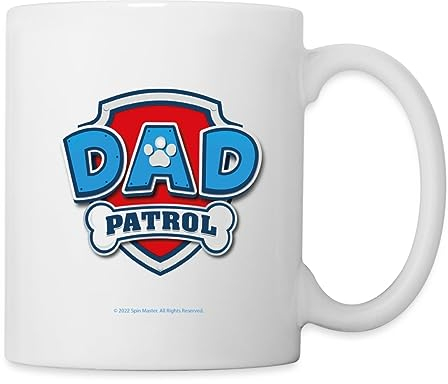 Spreadshirt Sticker PAW Patrol La Pat' Patrouille Dad Patrol Mug Blanc, taille unique, blanc